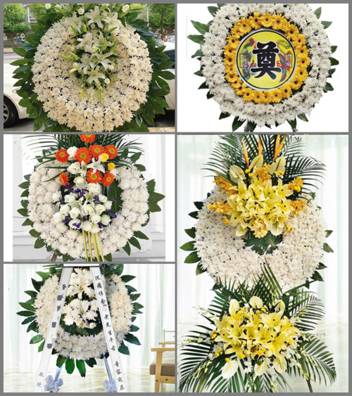 湖北孝感市大悟县大新镇和平村花圈速递